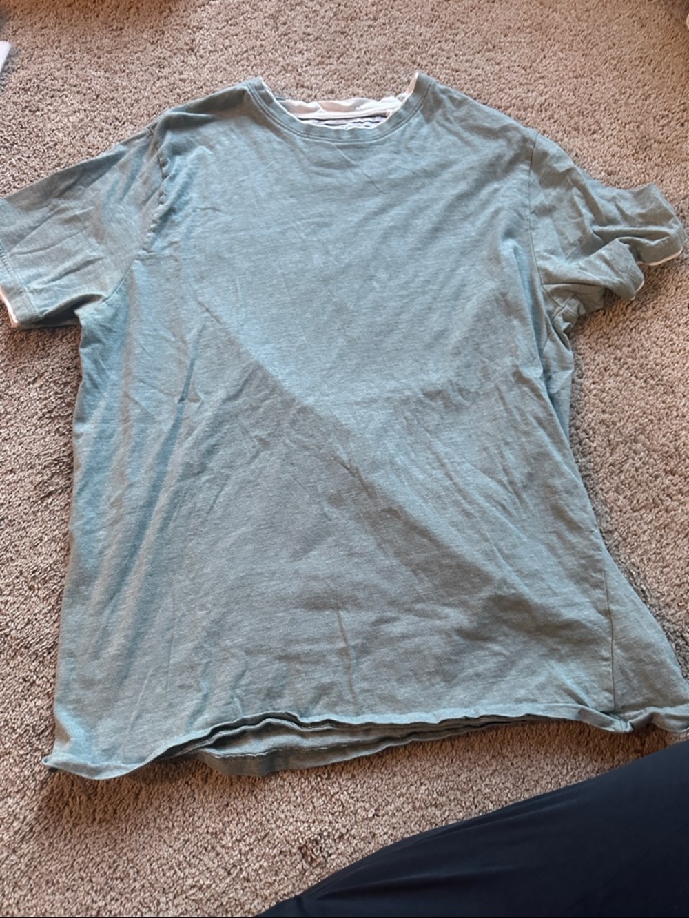 Denim & Flower Relaxed Short Sleeve Tee in Seafoam Green